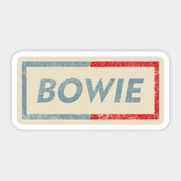 Bowie Distressed Sticker by BAUREKSO